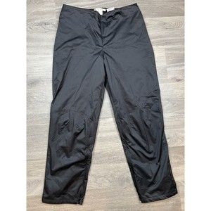 Nike Golf Pants Mens Large Black Windbreaker Clima Fit Ankle Zip Drawstring